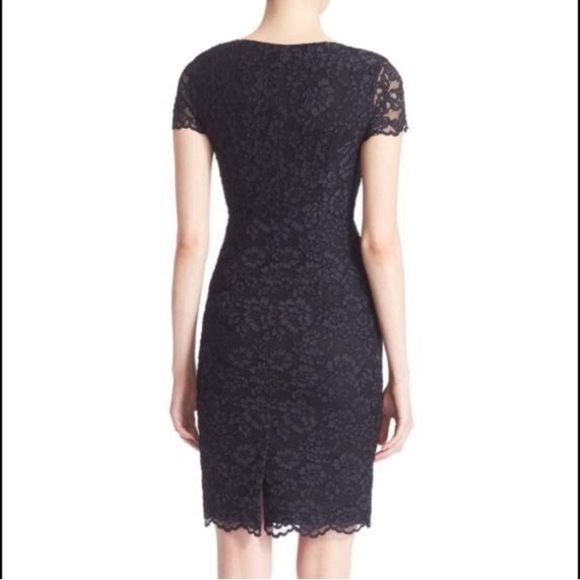 DVF Diane Von Furstenberg Ainsley Lace Sheath Dress Black - Picture 2 of 15